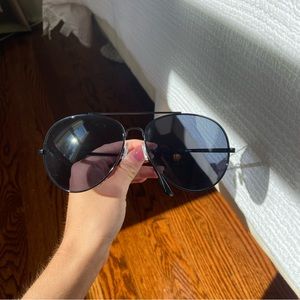 Black Polarized Aviator Sunglasses
